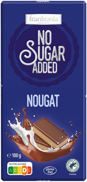 No Sugar Added Schokolade Nougat 100g