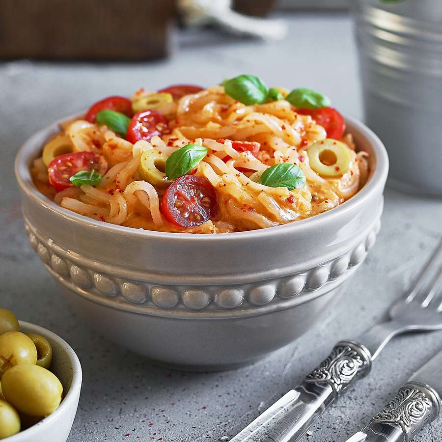 REZEPT: 5 Kalorien Nudeln mit Tomaten Ricotta Soße