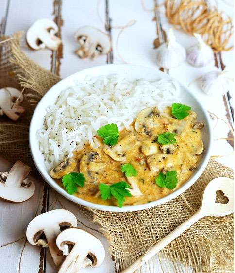 REZEPT: 5 Kalorien Nudeln mit Pilz Creme Soße